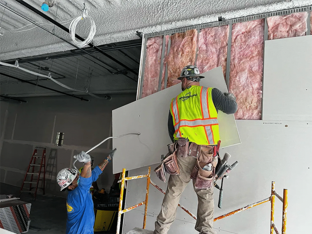 Drywall contractor commercial building