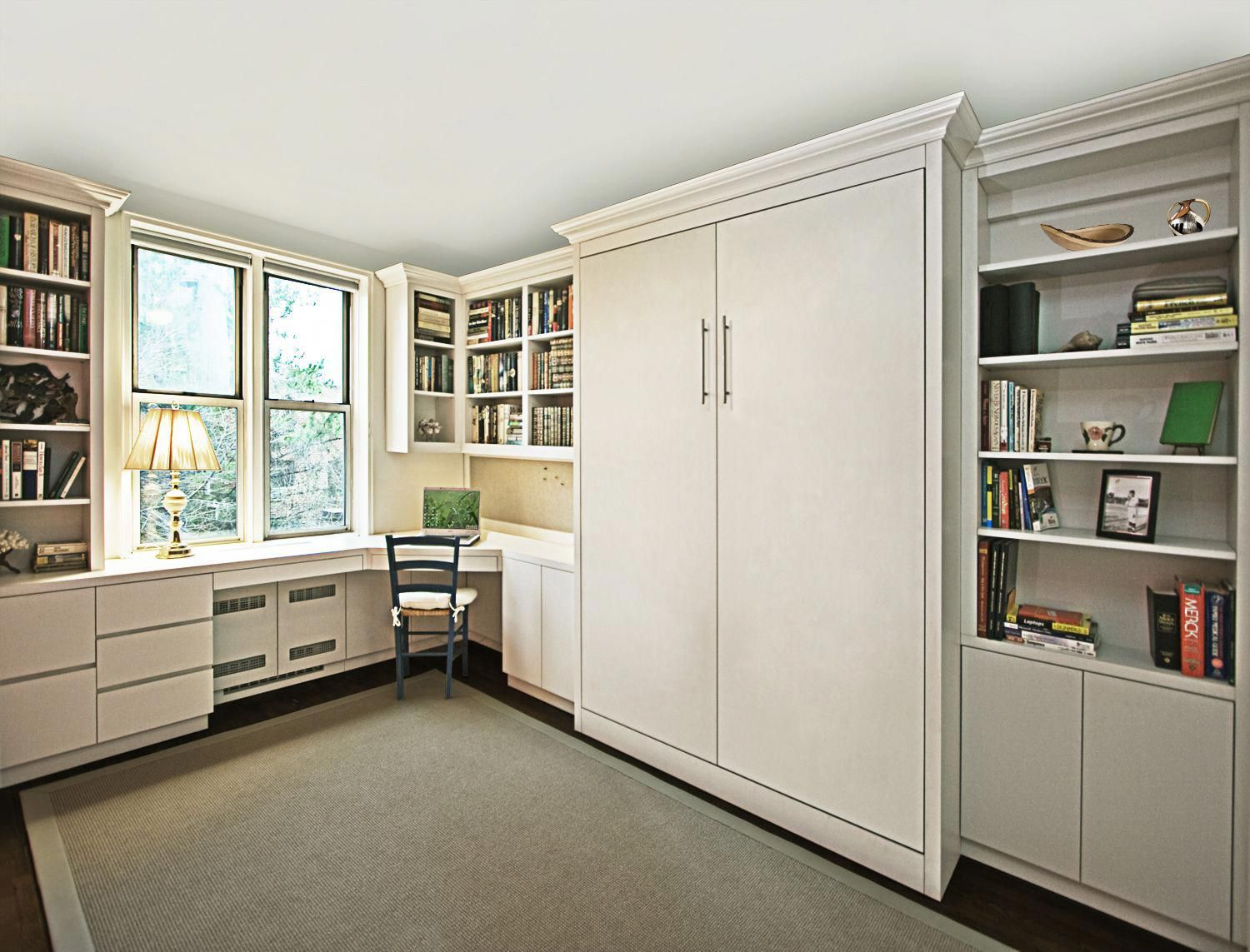 office cabinets with a Murphy bed