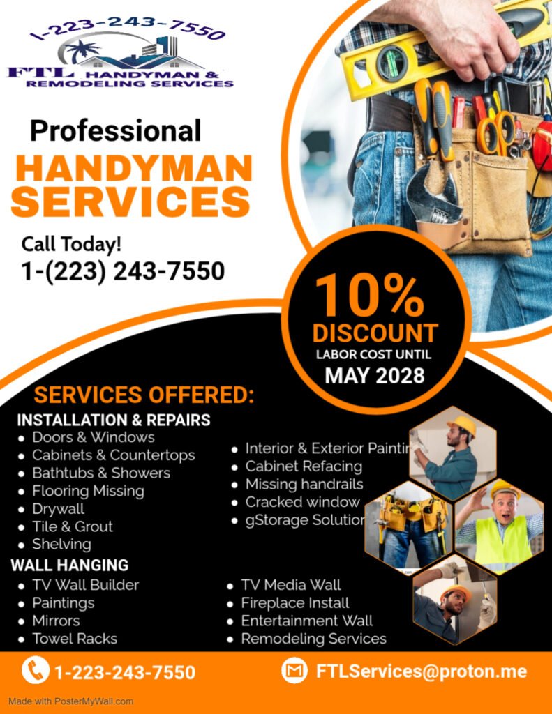 Handyman Poster of FTL Handyman & Remodeling Services of South Central PA